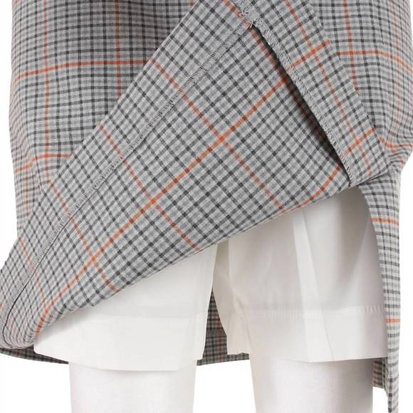 NEW GOLFINO the scarlata skort in mini plaid, tones of grayish brown - Picture 4 of 4